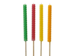 Citronella Kerze Fackel 4-fach Sortiert Ø 2,4 cm x 50 cm Farbauswahl