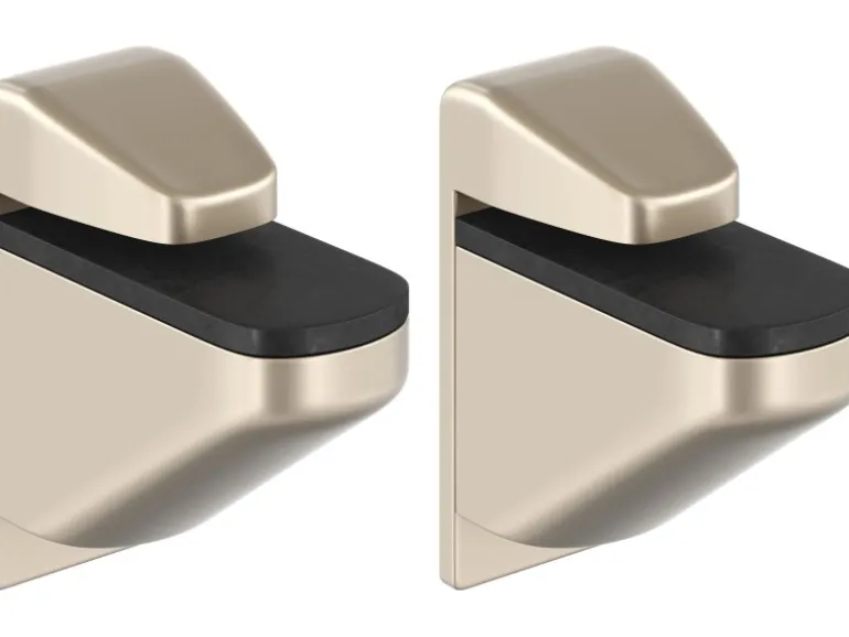 Clip Regalbodenträger Maxi für 4 mm - 24 mm Nickel gebürstet