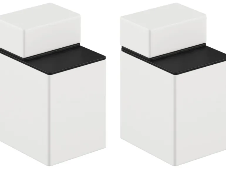 Clip-Set Regalbodenträger Kurz für 20 mm Matt-Weiß