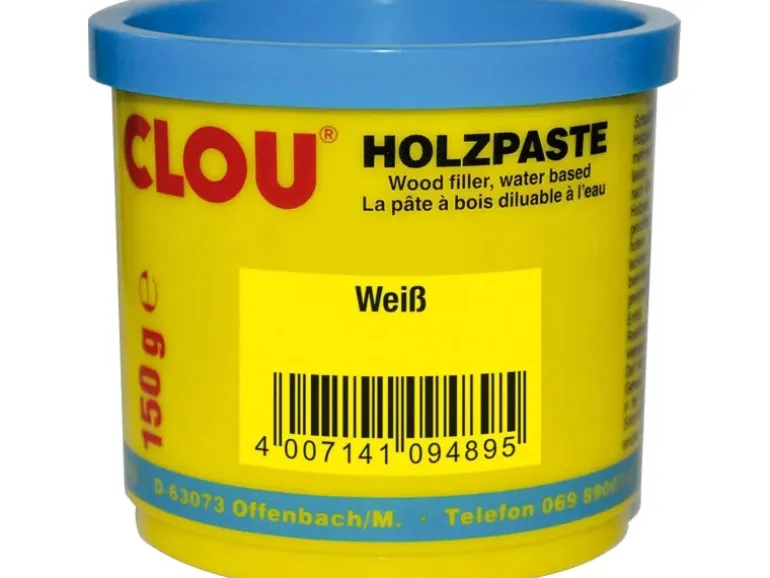 Clou Holzpaste wasserverdünnbar Weiß 150 g