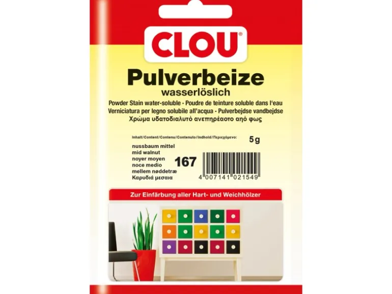 Clou Pulverbeize Nussbaum Mittel 5 g