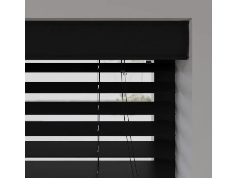 Cocoon Home Concepts Holz Jalousien 220 x 175 50mm Lamellen Schwarz