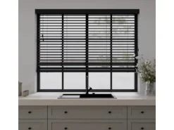 Cocoon Home Concepts Holz Jalousien 80 x 175 50mm Lamellen Schwarz