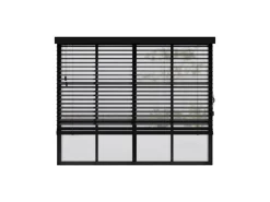 Cocoon Home Concepts Holz Jalousien 80 x 240 50mm Lamellen Schwarz