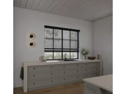Cocoon Home Concepts Holz Jalousien 120 x 240 50mm Lamellen Schwarz