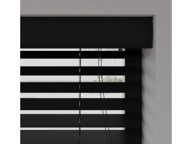 Cocoon Home Concepts Holz Jalousien 100 x 130 50mm Lamellen Schwarz