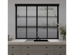 Cocoon Home Concepts Holz Jalousien 140 x 175 50mm Lamellen Schwarz