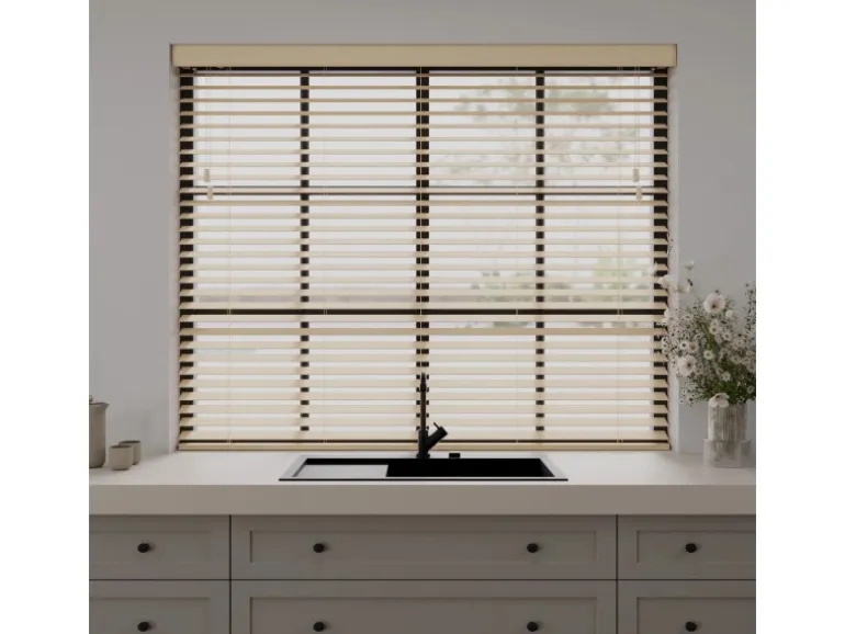 Cocoon Home Concepts Holz Jalousien 120 x 240 50mm Lamellen Naturel