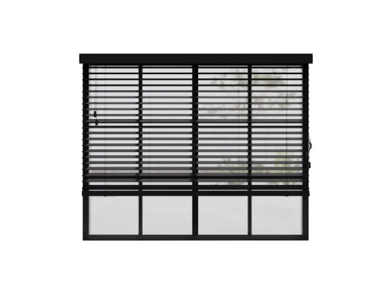 Cocoon Home Concepts Holz Jalousien 100 x 175 50mm Lamellen Schwarz