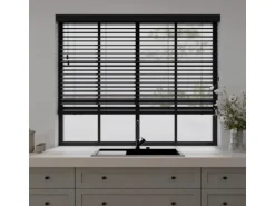 Cocoon Home Concepts Holz Jalousien 130 x 130 50mm Lamellen Schwarz