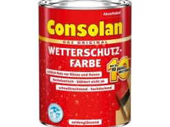Consolan Wetterschutzfarbe Kaffeebraun Seidenglänzend 2,5 l