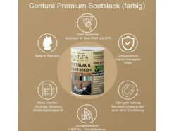 Contura Bootslack Farbig Yacht Buntlack Metall Holz GFK Boot Seidenmatt 1 Liter Schwarz RAL 9005 Analog