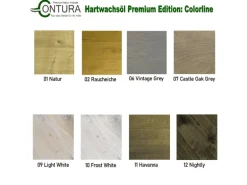Contura Hartwachsöl Colorline FARBIG Fußbodenöl Parkettöl Möbelöl Holzöl 750ml 10 Frost White