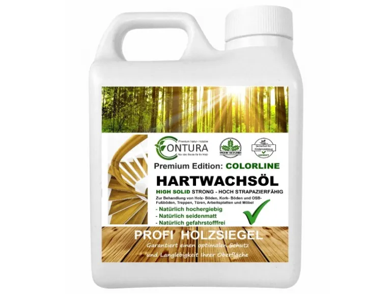 Contura Hartwachsöl Colorline FARBIG Fußbodenöl Parkettöl Möbelöl Holzöl 1 Liter 01 Farblos