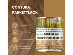 Contura Parkettlack Treppenlack Professionell Lack Fußbodenlack Dielenlack Holzlack Seidenmatt 750ml
