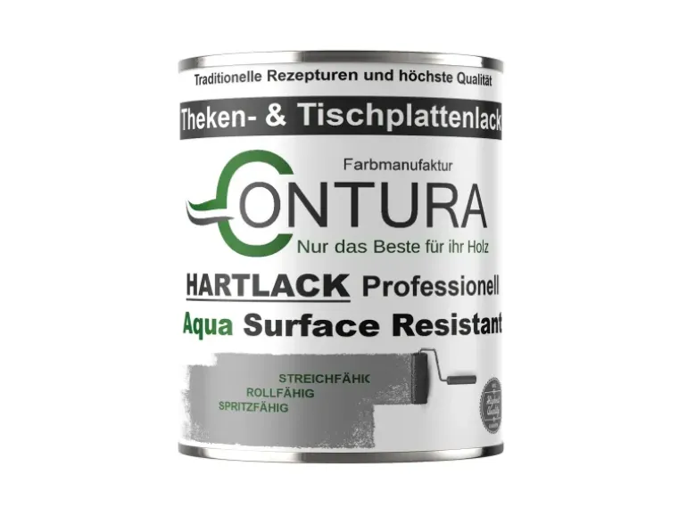 Contura Tischplattenlack Hartlack Treppenlack Lack & Universallack Grundierung Seidenmatt 750ml