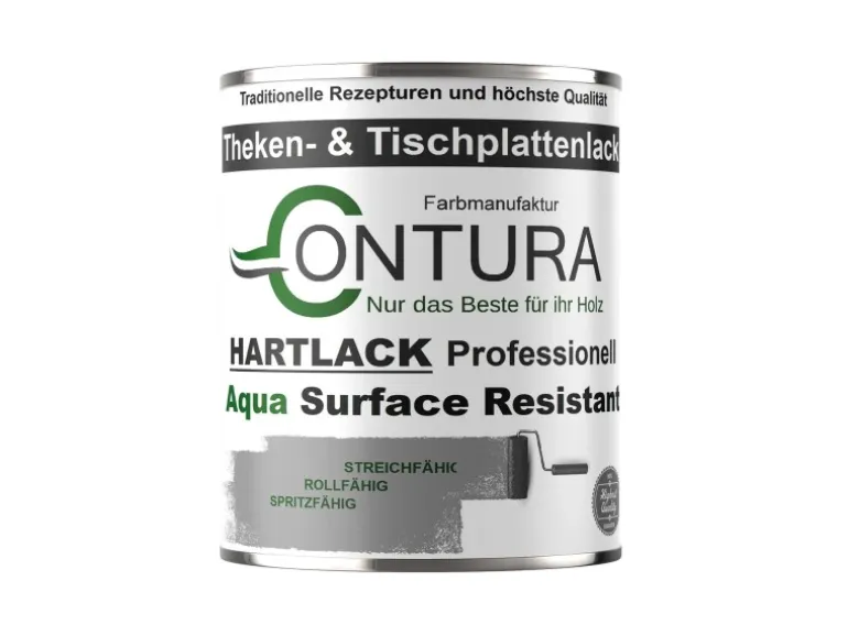 Contura Tischplattenlack Hartlack Treppenlack Lack & Universallack Grundierung Seidenmatt 750ml