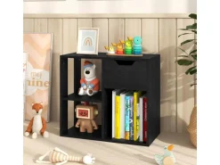 Costway Bücherregal Holz 60 x 30 x 53 cm Schwarz