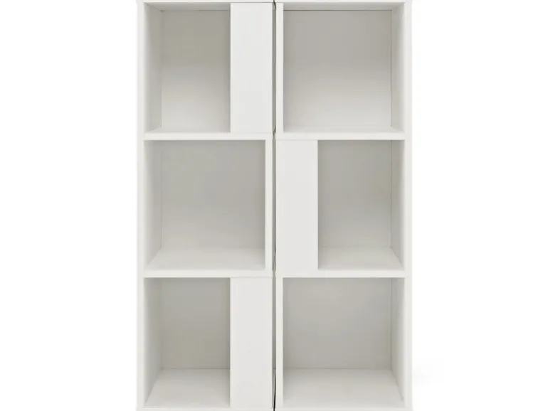 Costway 2er Set Bücherregal Aus Holz mit 3 Ebenen & Kippsicherung Weiß