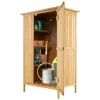 Costway Gartenschrank Holz Geräteschuppen 91 x 66 x 150 cm