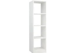 Costway Regal mit 4 Fächern Bücherregal Holz 38 x 142 x 33 cm Weiß