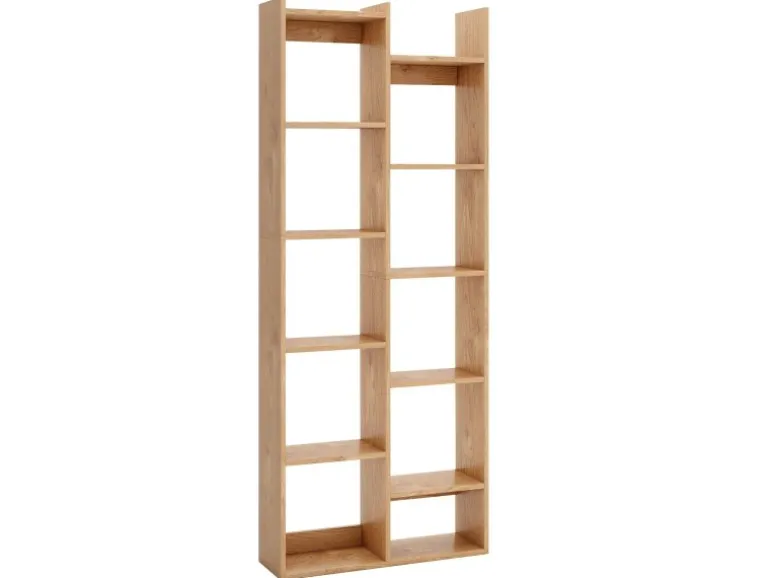 Costway 12-stöckiges Bücherregal mit Anti-Kipp-Sicherungen Natur