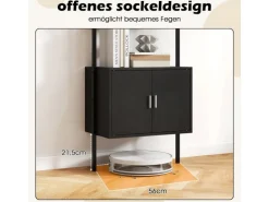 Costway 5-Stöckiges Leiterregal Bücherregal 60 x 35 x 184cm Schwarz