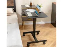 Costway Stehpult Höhenverstellbar Steh-Sitz Schreibtisch 65 x 48 cm