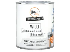 CREATE! by OBI Buntlack Lieblingsfarbe Willi Blütenweiß Seidenmatt 0,75 l