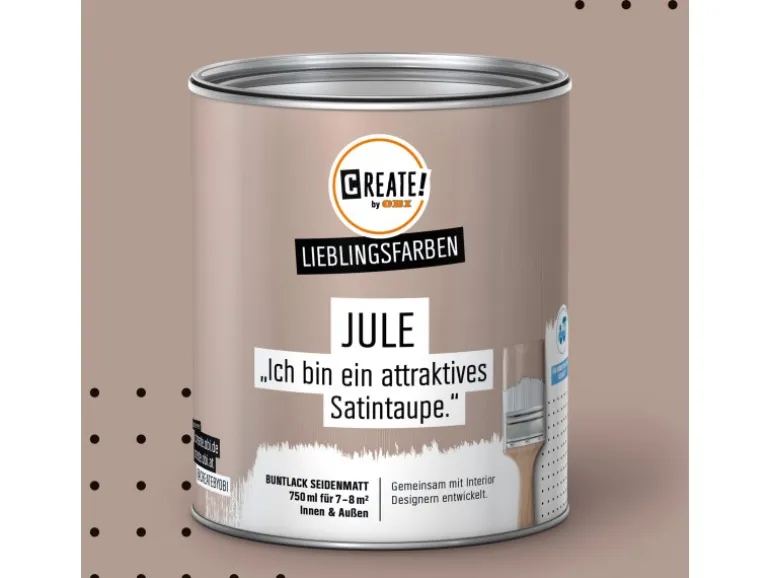 CREATE! by OBI Lieblingsfarben Buntlack Jule Satintaupe seidenmatt 750ml