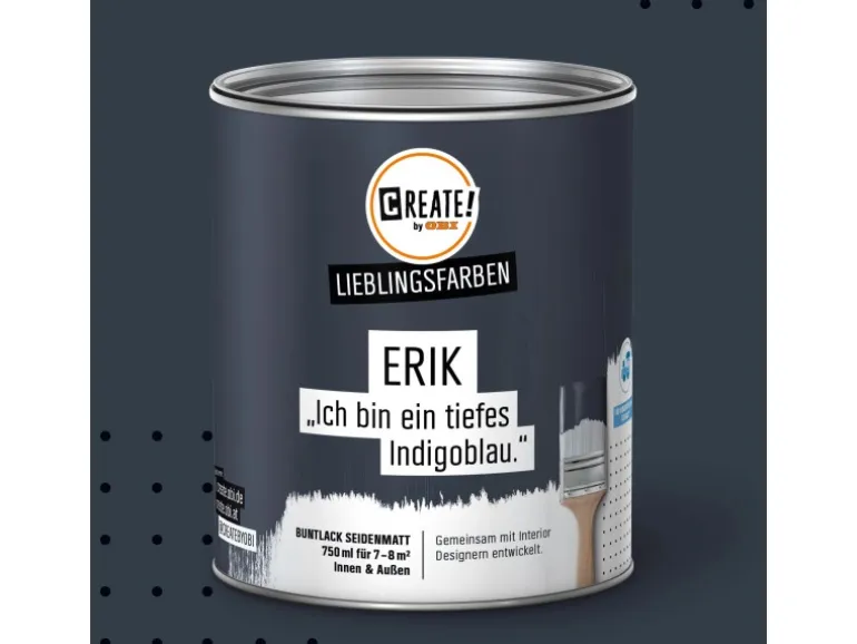 CREATE! by OBI Lieblingsfarben Buntlack Erik Indigoblau seidenmatt 750ml