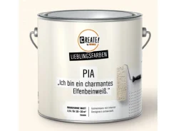 CREATE! by OBI Lieblingsfarben Wandfarbe Pia Elfenbeinweiß matt 2,5 l