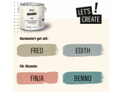 CREATE! by OBI Lieblingsfarben Wandfarbe Pia Elfenbeinweiß matt 2,5 l