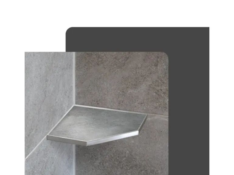 Dalsys Duschablage Befliesbar 200mm x 200mm Edelstahl Silber