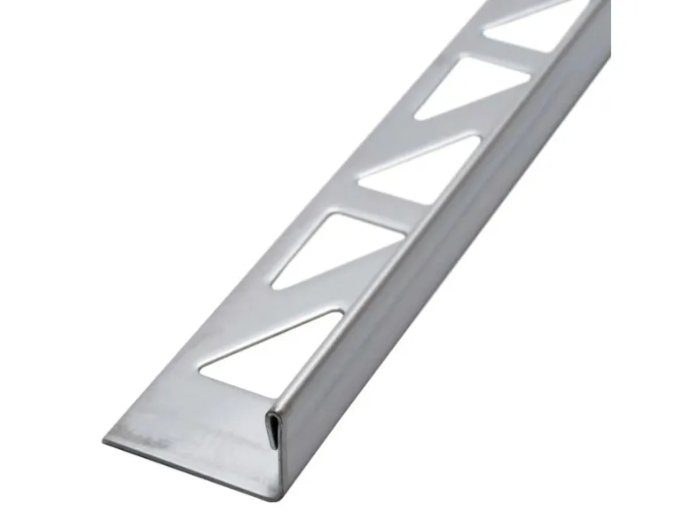 Dalsys Fliesenschiene L-Profil 2,5m x 12,5mm Edelstahl Gebürstet Winkelprofil