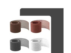 Daprona Vogelschutzgitter Lüftungsband PVC 5m x 80mm Braun Belüftung
