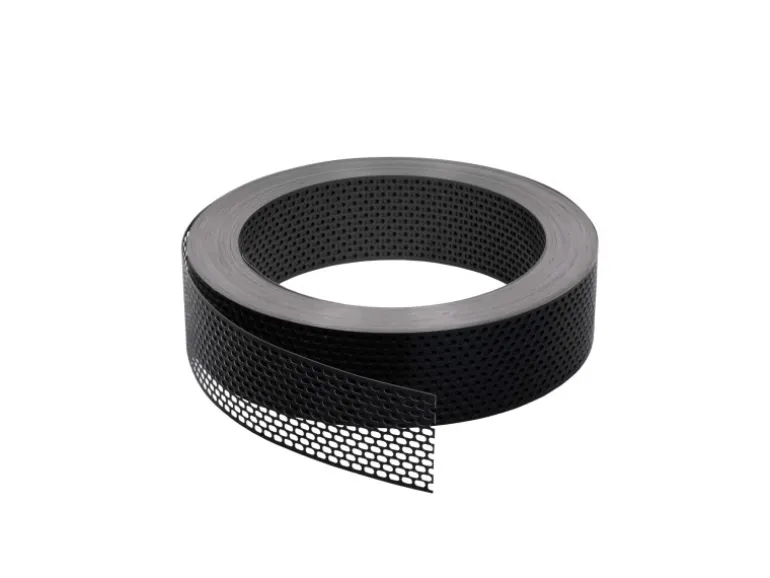 Daprona Vogelschutzgitter Lüftungsband 60m x 80mm Aluminium Schwarz