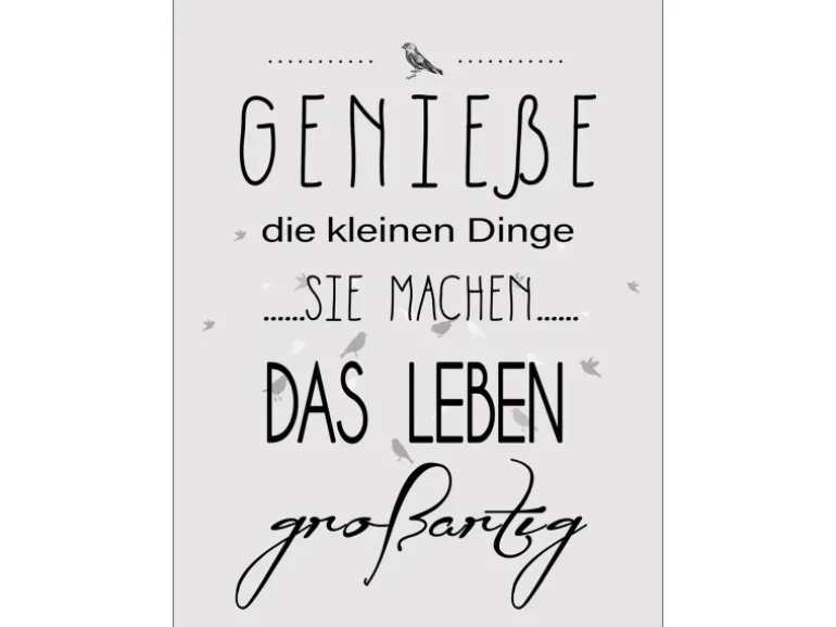 Deco Panel Genieße Das Leben 39 cm x 29 cm