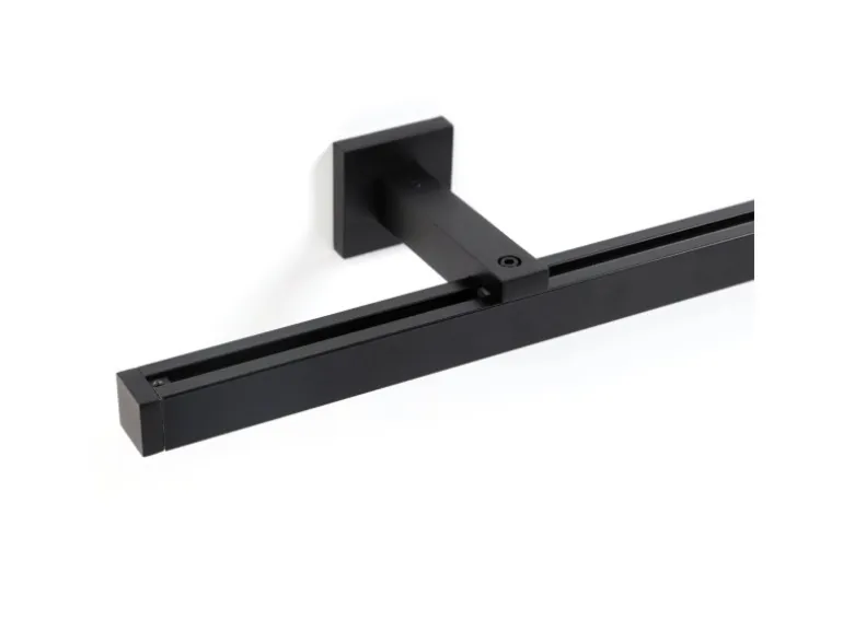 Deco-Raum Gardinenschiene nach Maß 1-Lauf Cube Schwarz 240cm