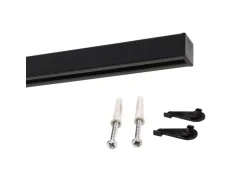 Deco-Raum Gardinenschiene nach Maß 1-Lauf Square Schwarz 60cm