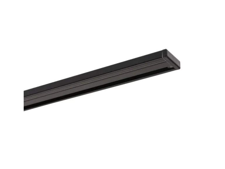 Deco-Raum Gardinenschiene nach Maß 1-Lauf Deckenmontage Minimal Schwarz 160cm