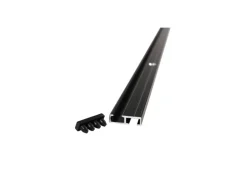 Deco-Raum Gardinenschiene nach Maß 1-Lauf Deckenmontage Minimal Schwarz 160cm