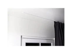 Deco-Raum Gardinenschiene nach Maß 1-Lauf Deckenmontage Minimal Weiß 310cm