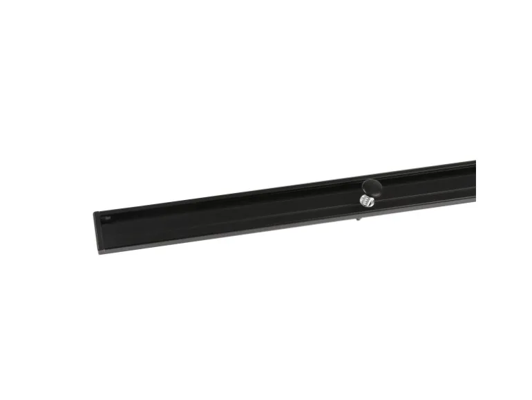 Deco-Raum Gardinenschiene nach Maß 1-Lauf Deckenmontage Minimal Schwarz 90cm