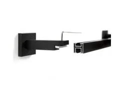 Deco-Raum Gardinenschiene nach Maß 1-Lauf Cube Schwarz 100cm