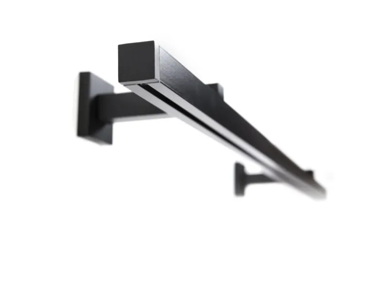 Deco-Raum Gardinenschiene nach Maß 1-Lauf Cube Schwarz 130cm