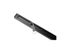 Deco-Raum Gardinenschiene nach Maß 1-Lauf Square Schwarz 310cm