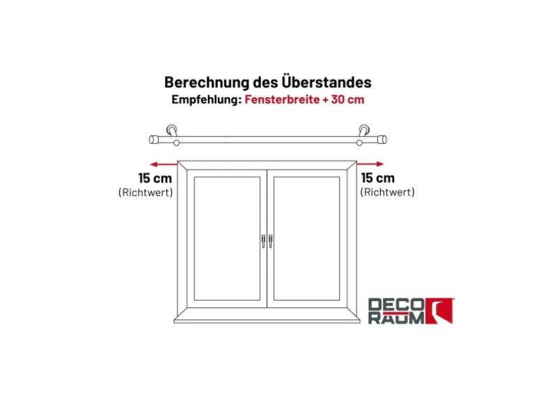 Deco-Raum Gardinenstange nach Maß 1-Lauf Zylinder Ø 25mm Schwarz 440cm