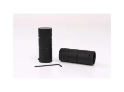 Deco-Raum Gardinenstange nach Maß 1-Lauf Zylinder Ø 25mm Schwarz 440cm