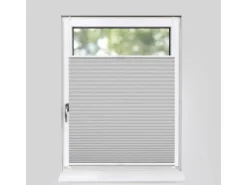 Deco-Raum Plissee Basic ohne Bohren 60x150cm Silber Blickdicht Klemmfix